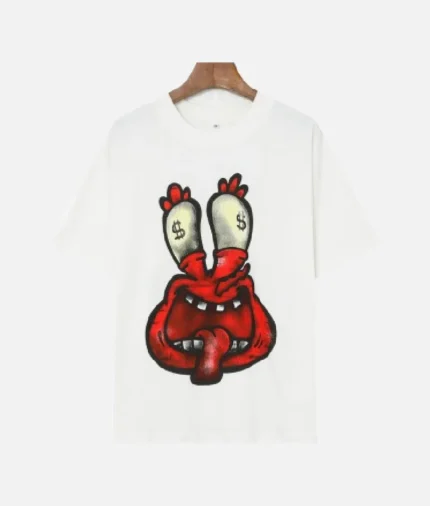 Billionaire Studios New Fashion Animal Head Hand Printed Tee White (1)